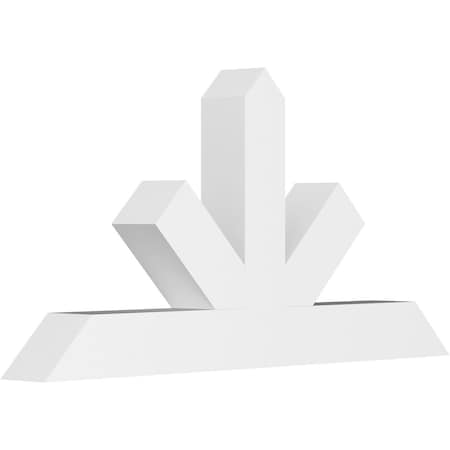Ekena Millwork Saratoga Architectural Grade PVC Gable Bracket, 60"W x 30"H x 6"D x 6"F, 12/12 Pitch GBP060X30X0606SAR00